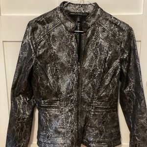 White House black market snake print jacket